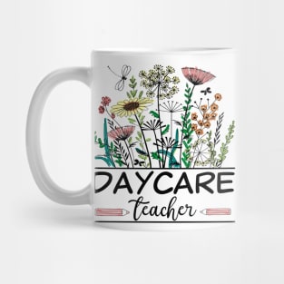 Daycare Teacher Wildflower Back To School Floral Outfit Mug